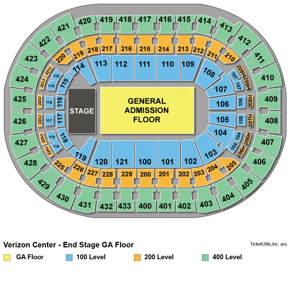Verizon Center Tickets Events seating chart TicketCity